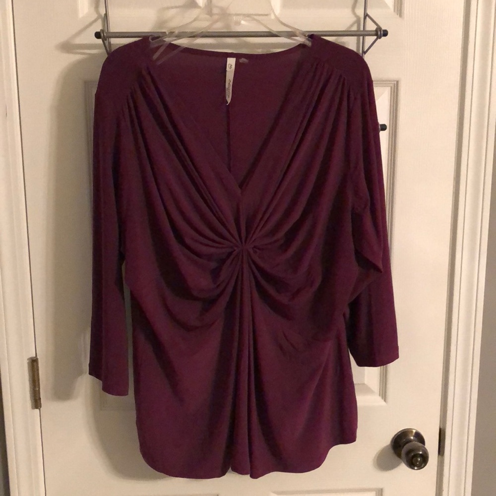 Burgundy dress top